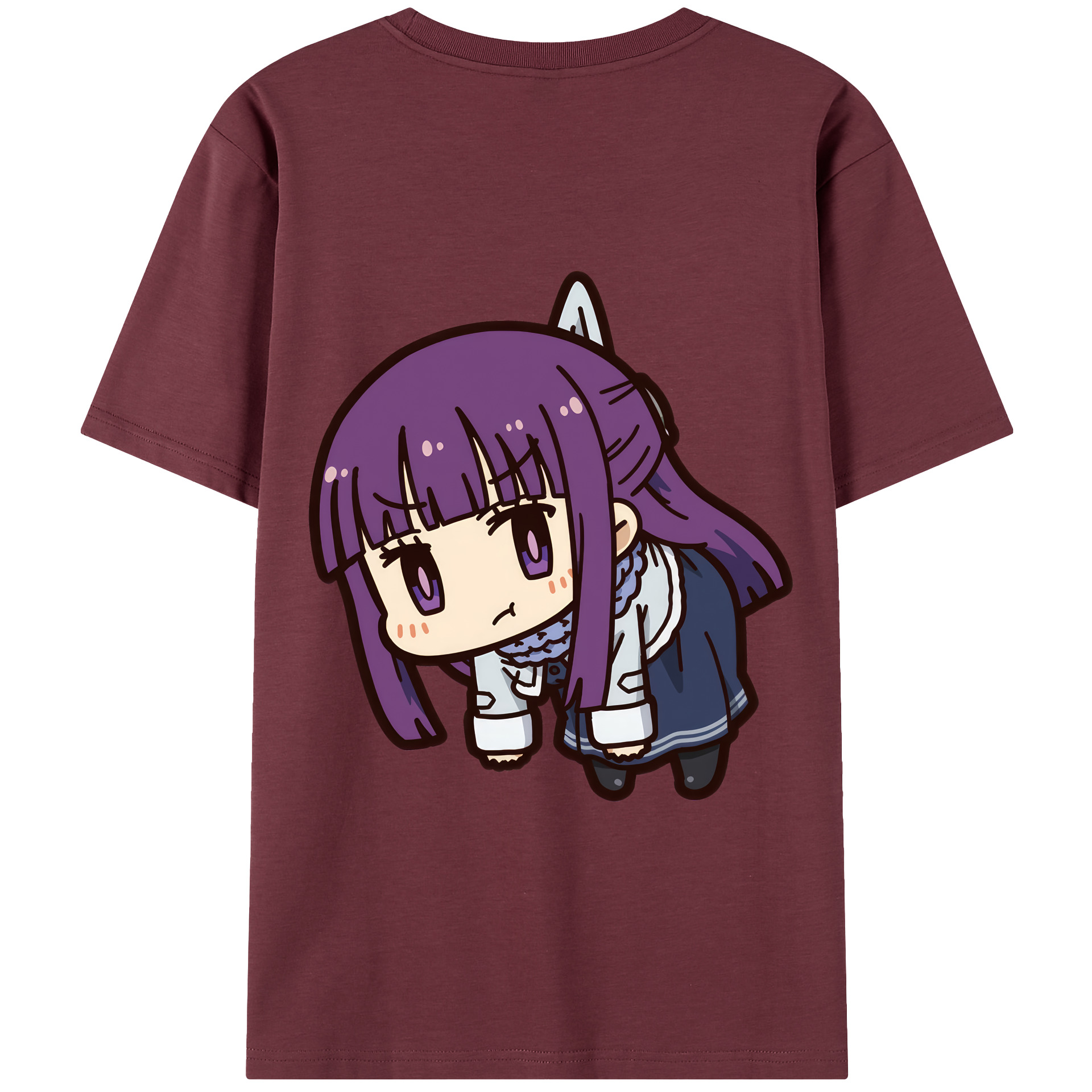 （画像用） 葬送のフリーレン Frieren 綿100％半袖Tシャツ（背面プリント）